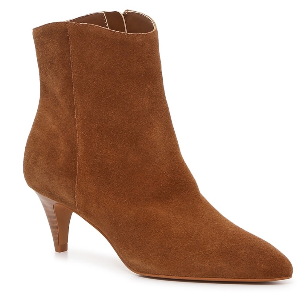 NEW Dolce Vita Brown Suede Kitten Heel Booties